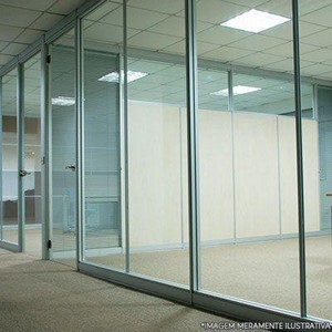 Divisória de vidro temperado escritório